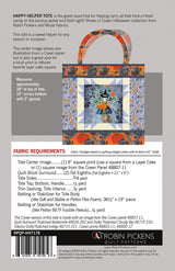 Back of Happy Helper Tote - Robin Pickens Inc - 18" x 15" x 2"