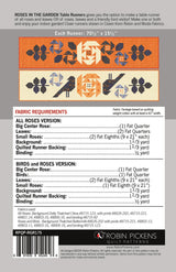 Back of the Roses in the Garden Table Runner by Robin Pickens Inc
