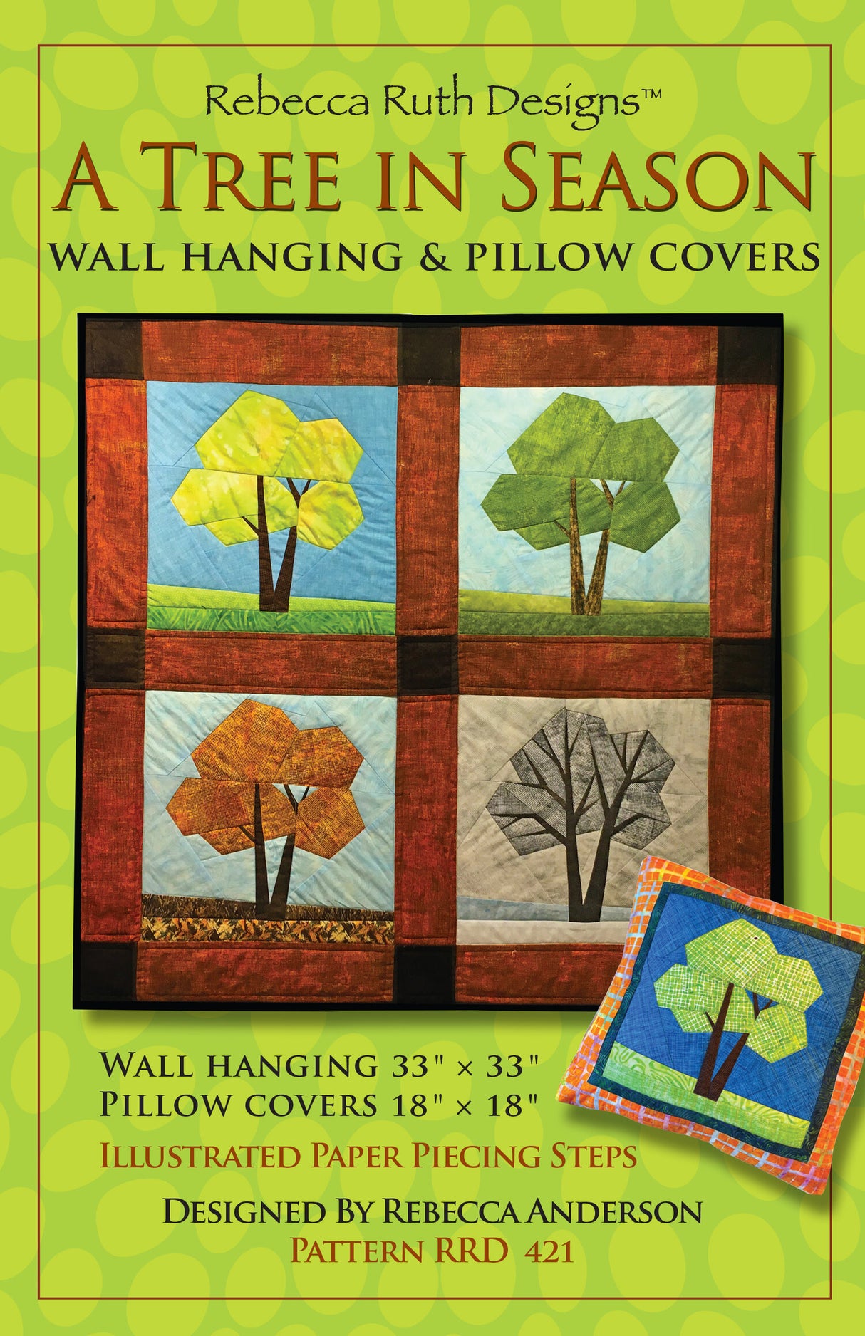 "A Tree in Season" Wall Hanging and Pillow Covers Pattern by Rebecca Ruth Designs