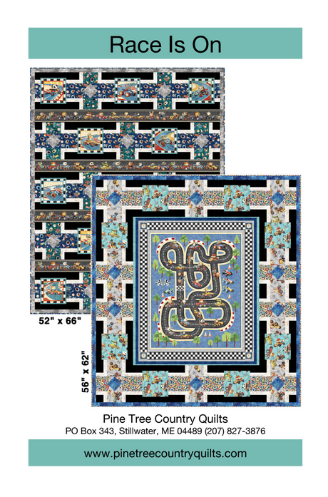Race Is On Downloadable Pattern by Pine Tree Country Quilts