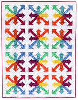 Rainbow Arrows Quilt Pattern by Flying Parrot Quilts