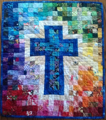 Rainbow Cross Pattern by Cut Loose Press