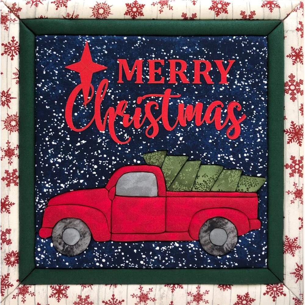 Red Truck Quilt-Magic No Sew Wall Hanging Kit by Quilt Magic