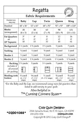 Back of the Regatta Downloadable Pattern by Cozy Quilt Designs