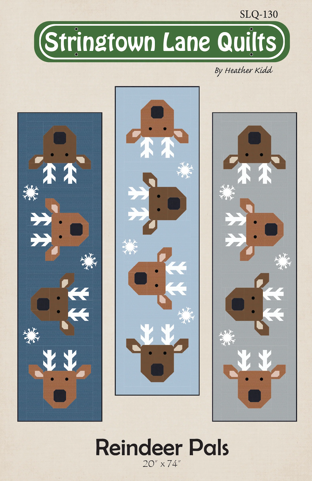 Reindeer Pals Downloadable Pattern by Stringtown Lane Quilts