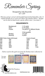 Back of the Remember Spring Downloadable Pattern by Black Cat Creations