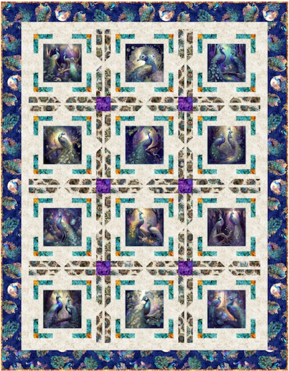 Resplendence Framed Downloadable Pattern by Pine Tree Country Quilts