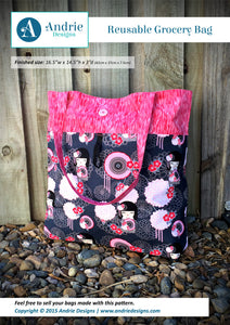 Reusable Grocery Bag Downloadable Pattern by Andrie Designs
