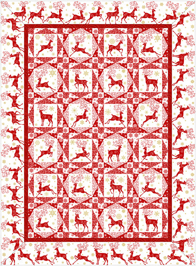 Ring Around Reindeer Quilt Pattern by Animas Quilts Publishing