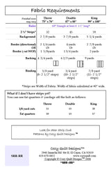 Back of the Road to Riches Downloadable Pattern by Cozy Quilt Designs