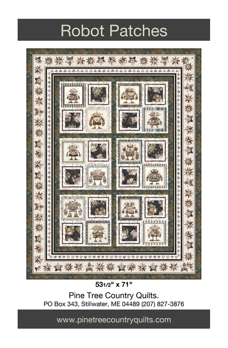 Robot Patches Downloadable Pattern by Pine Tree Country Quilts