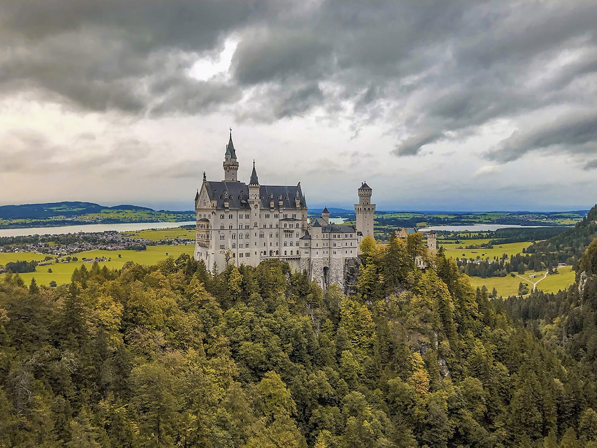 Neuschwanstein Castle 21.5x16in Panel Quilt Pattern by Focus on Fabric