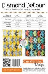 Back of the Diamond Detour Quilt Pattern by Sassafras Lane Designs