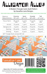 Back of the Alligator Alley Quilt Pattern by Sassafras Lane Designs