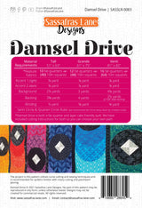 Back of the Damsel Drive Quilt Pattern by Sassafras Lane Designs