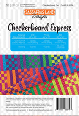 Back of the Checkerboard Express Quilt Pattern by Sassafras Lane Designs