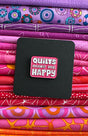 Quilts Make Me Happy Enamel Pin by Sassafras Lane Designs