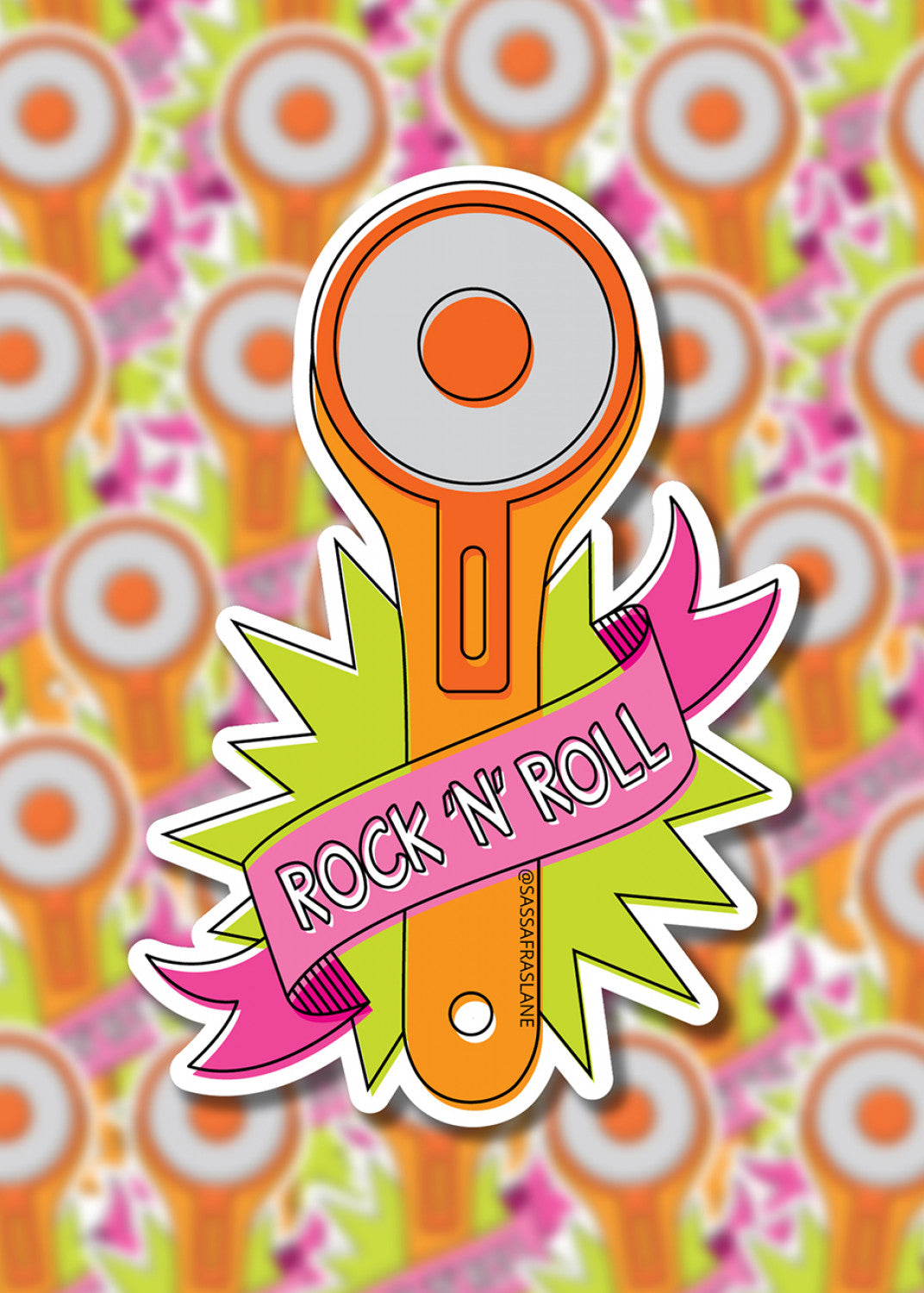 Rock 'n' Roll Rotary Cutter Stickers