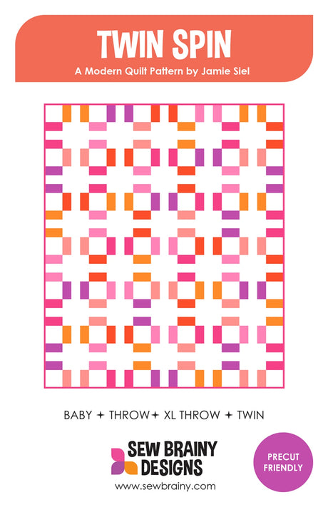 Twin Spin Quilt Pattern by Sew Brainy
