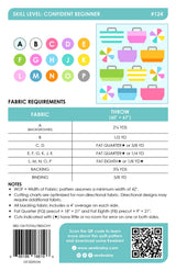 Back of the Totally Beachy Quilt Pattern by Sew Brainy