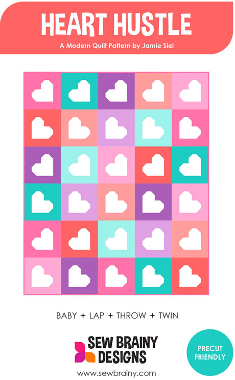 Heart Hustle Quilt Pattern by Sew Brainy