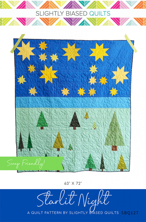 Starlit Night Quilt Pattern by Slightly Biased Quilts