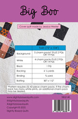 Back of the Big Boo Quilt Pattern by Slightly Biased Quilts