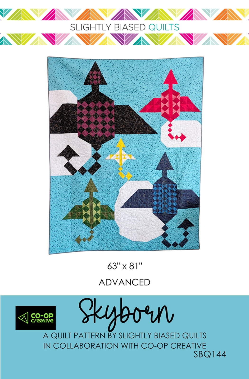 Skyborn Quilt Pattern by Slightly Biased Quilts