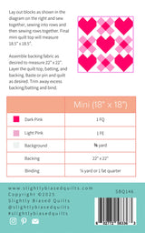 Back of the Cordate Mini Remix Quilt Pattern by Slightly Biased Quilts