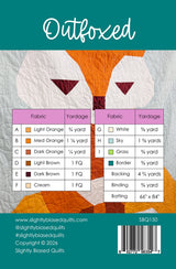Back of the Outfoxed Quilt Pattern by Slightly Biased Quilts