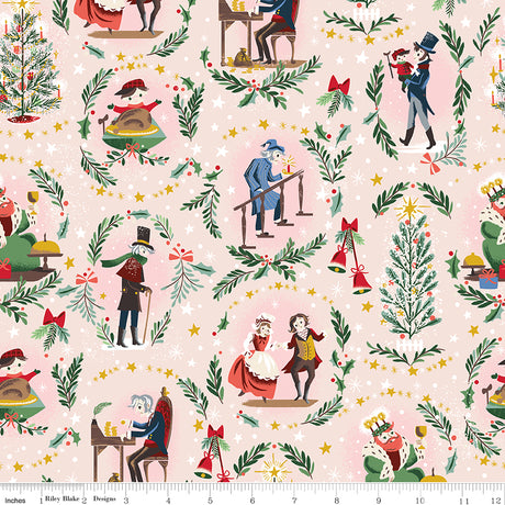 Carol Keep Christmas Well Ballerina Sparkle Quilt Fabric - Riley Blake Designs - Jill Howarth