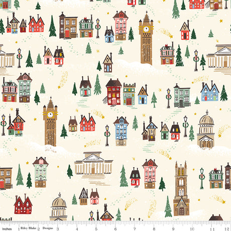 Carol London Ivory Sparkle Quilt Fabric - Riley Blake Designs - Jill Howarth