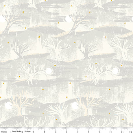 Carol The End Ivory Sparkle Quilt Fabric - Riley Blake Designs - Jill Howarth