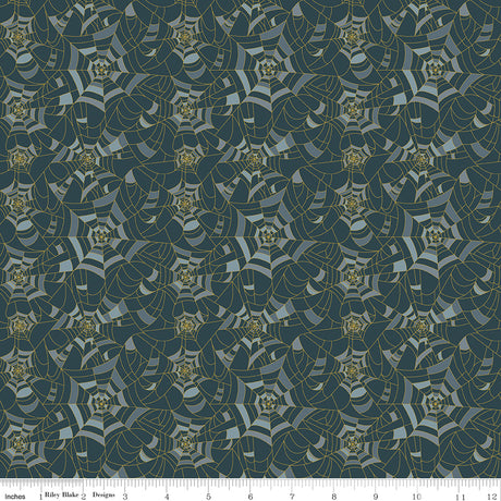 Cobweb Cottage Cobwebs Blackboard Sparkle Quilt Fabric - Riley Blake Designs - Melissa Mortenson