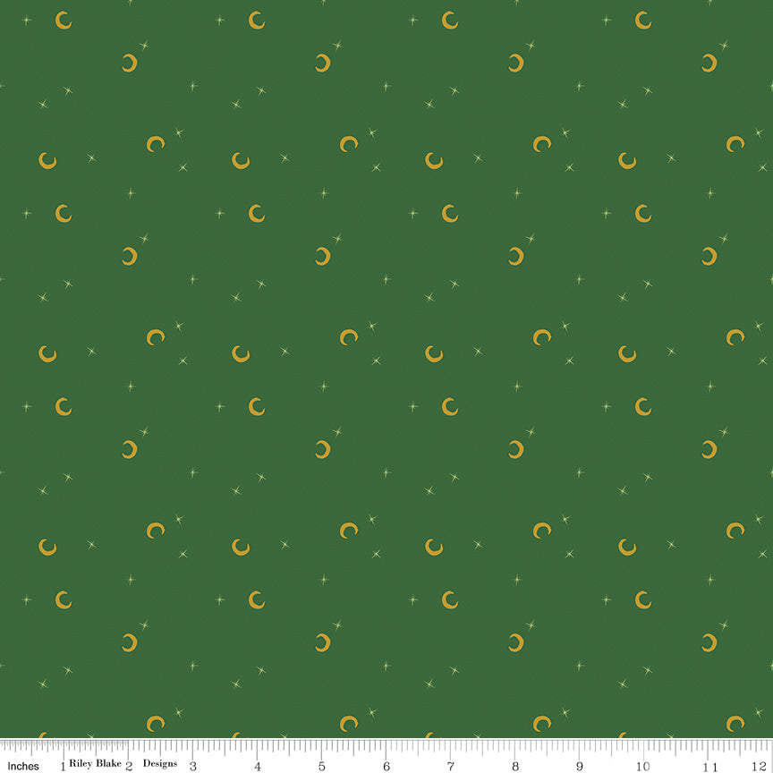 Cobweb Cottage Moon and Stars Pickle Sparkle Quilt Fabric by Cobweb Cottage — Melissa Mortenson