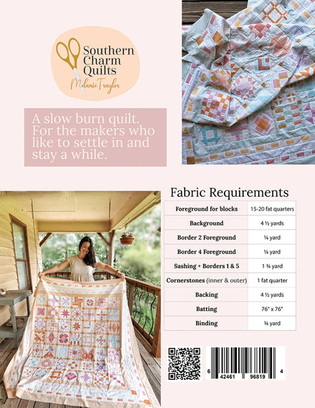Back of the Dilly Dally Quilt Book by Southern Charm Quilts