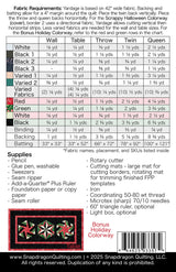 Back of the Midnight Hex Quilt Pattern by Snapdragon Quilting