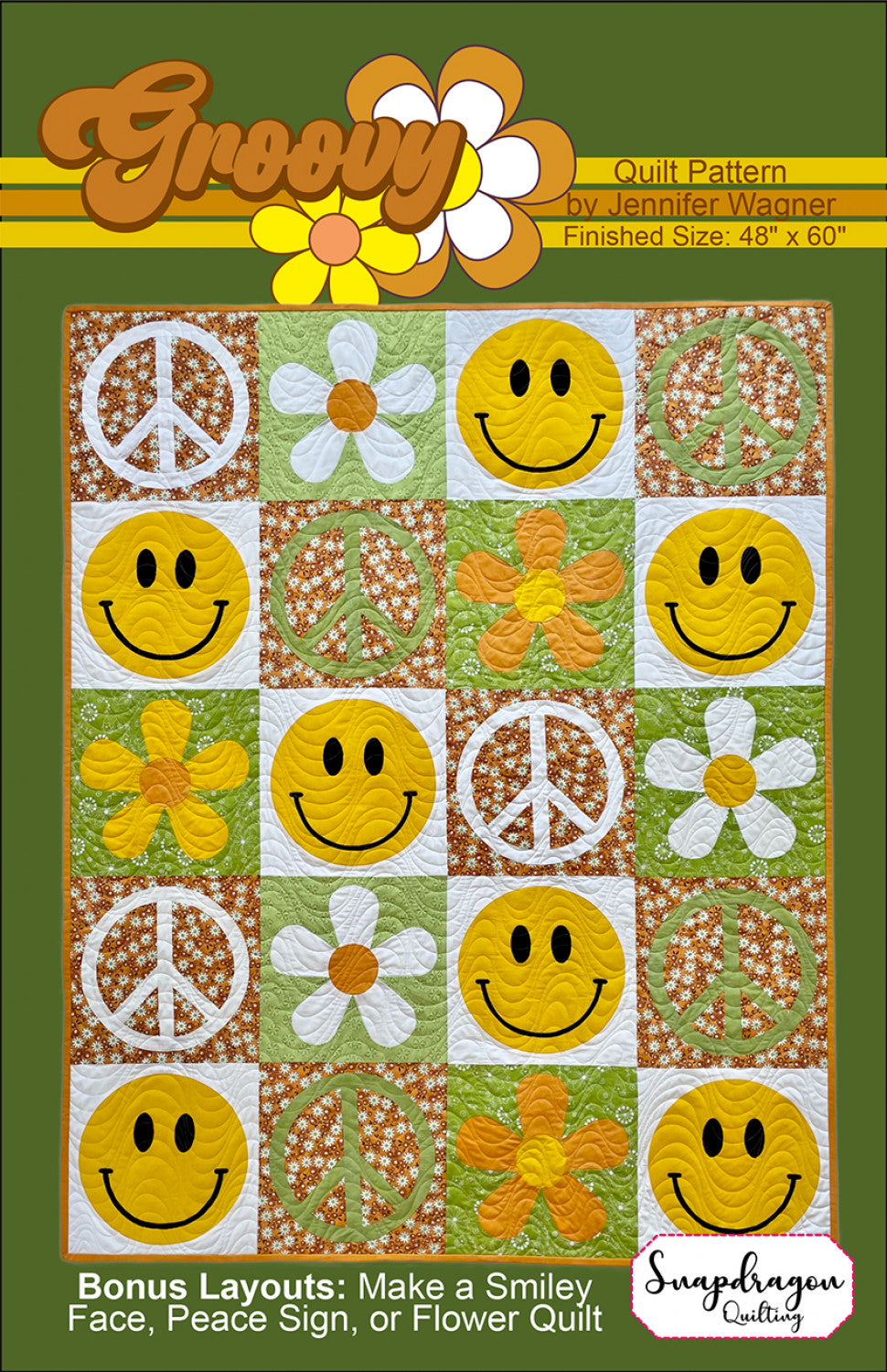 Groovy Quilt Pattern by Snapdragon Quilting