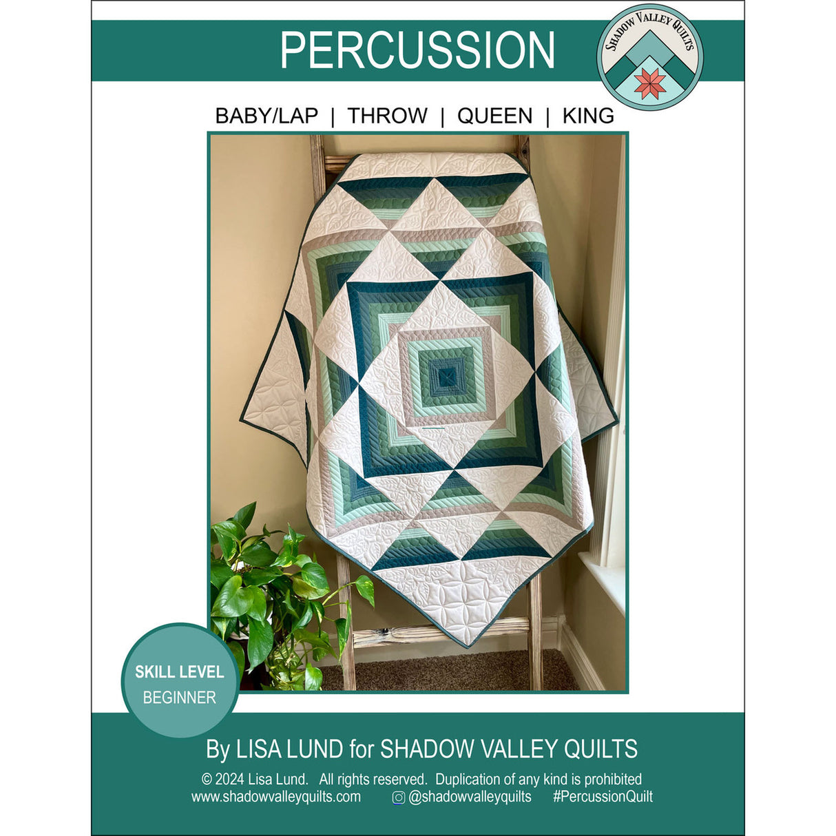 Percussion Quilt Pattern by Shadow Valley Quilts