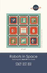 Robots in Space Quilt Pattern by Stacy Iest Hsu