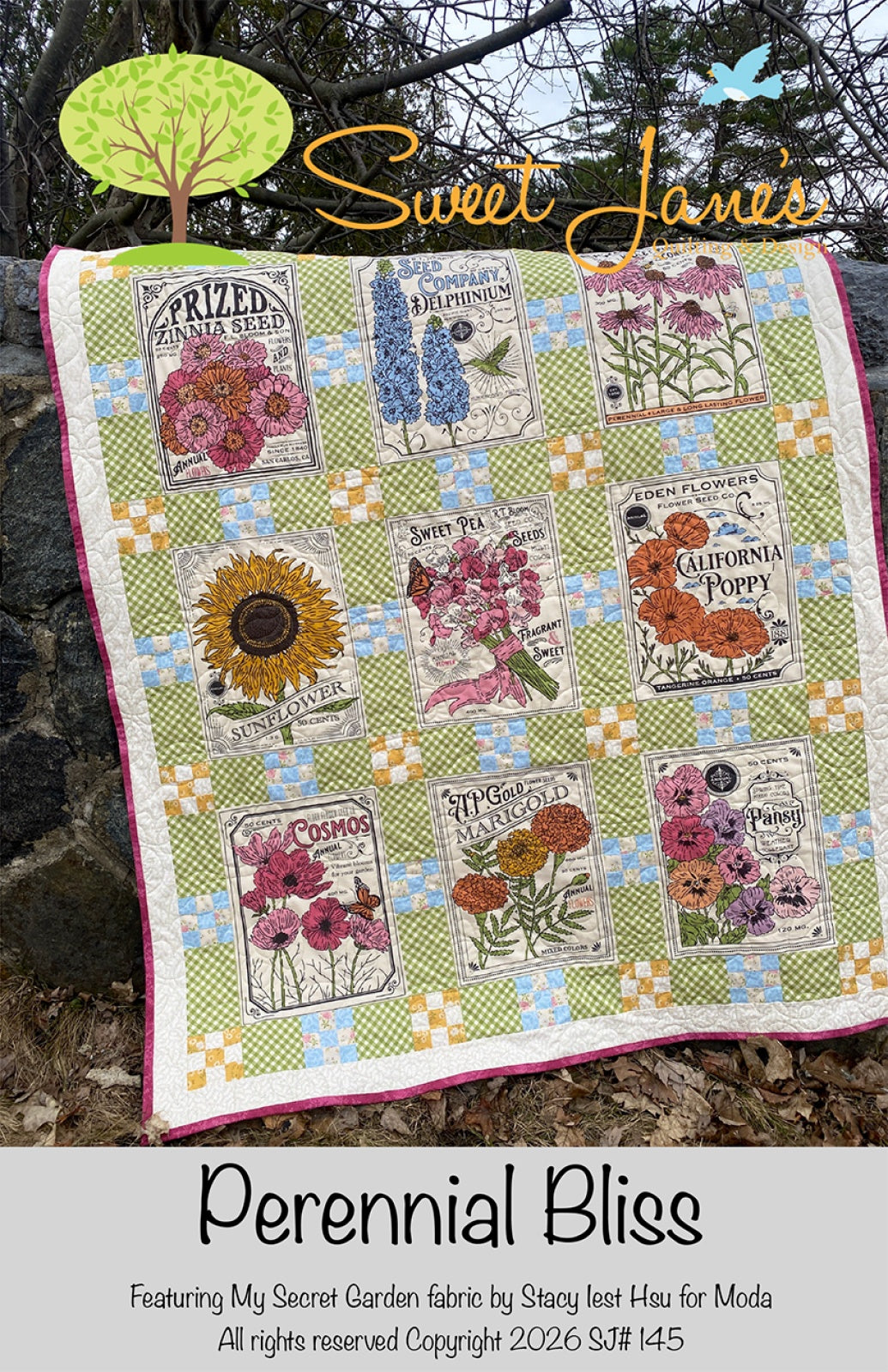 Perennial Bliss Quilt Pattern by Sweet Jane's Quilting & Design