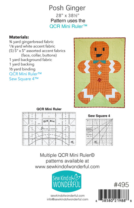 Back of the Posh Ginger Quilt Pattern by Sew Kind of Wonderful