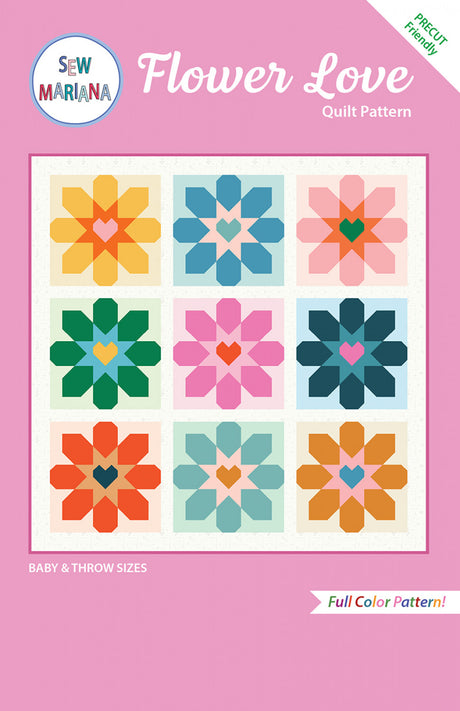 Flower Love Quilt Pattern by Sew Mariana