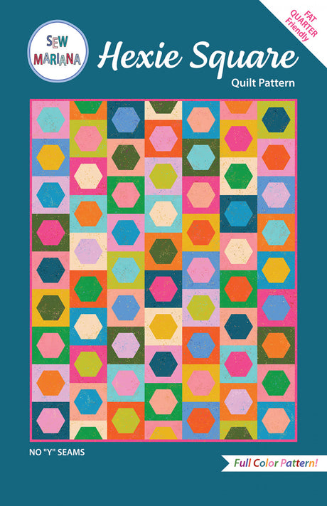 Hexie Square Quilt Pattern by Sew Mariana