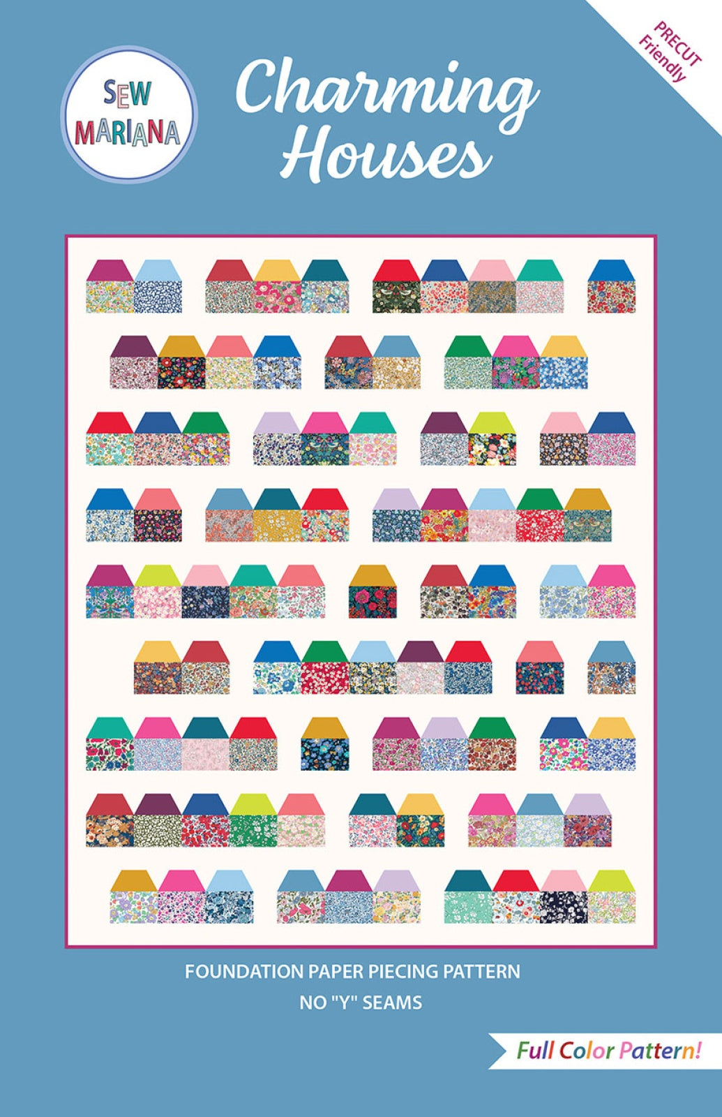 Charming Houses Quilt Pattern by Sew Mariana