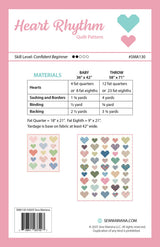 Back of the Heart Rhythm Quilt Pattern by Sew Mariana