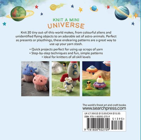 Back of the Knit A Mini Universe by Search Press USA
