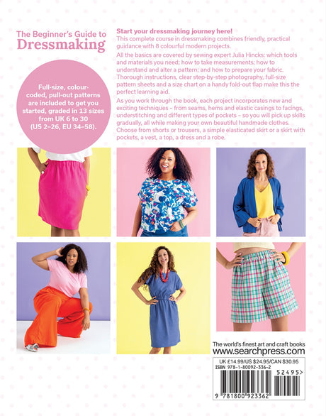Back of The Beginner's Guide To Dressmaking - Search Press USA