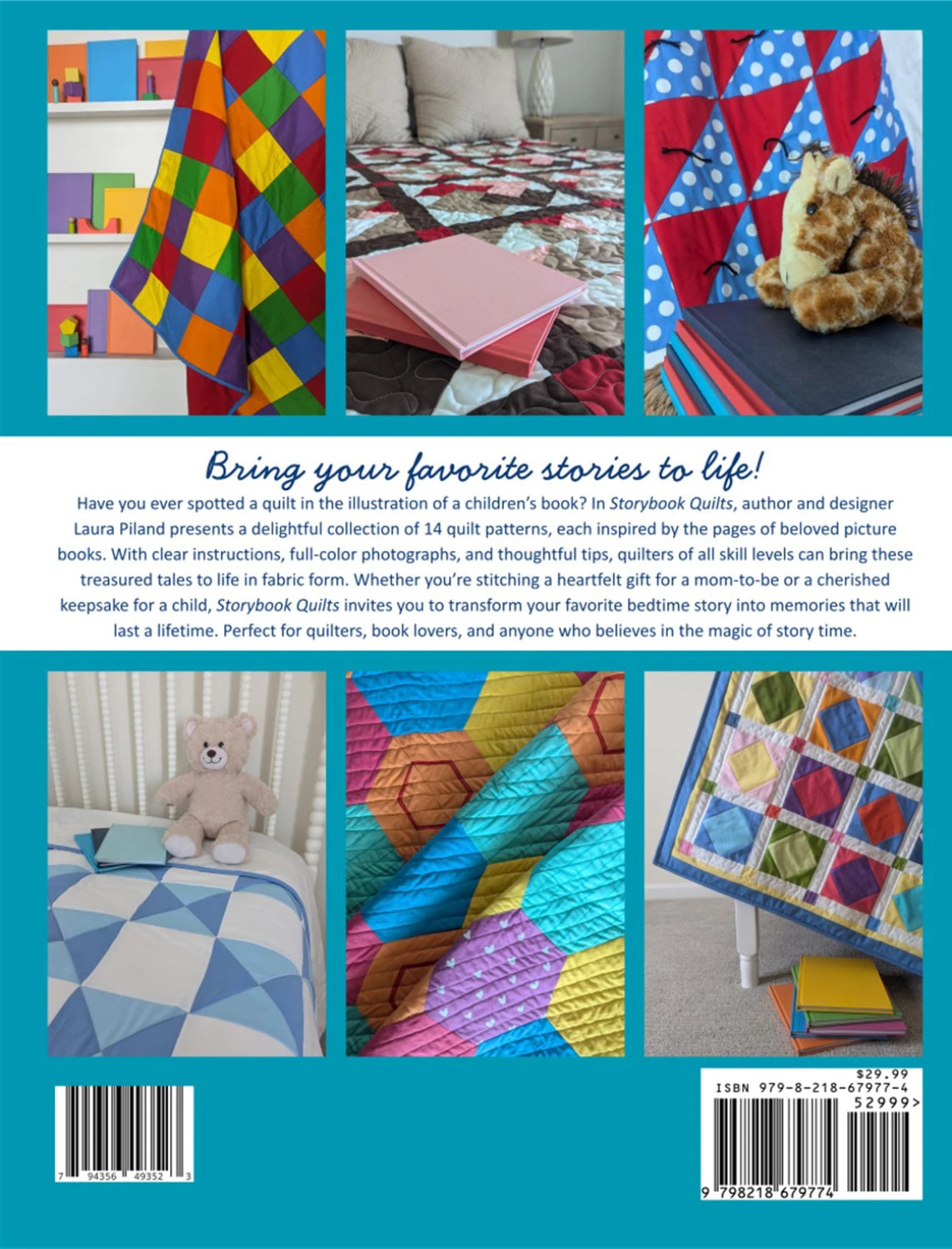 back of the Storybook Quilts by Slice of Pi Quilts