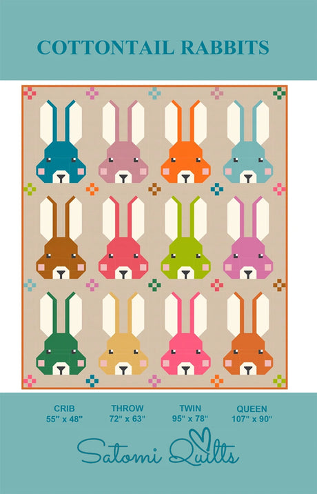 Cottontail Rabbits Quilt Pattern by Satomi Quilts LLC